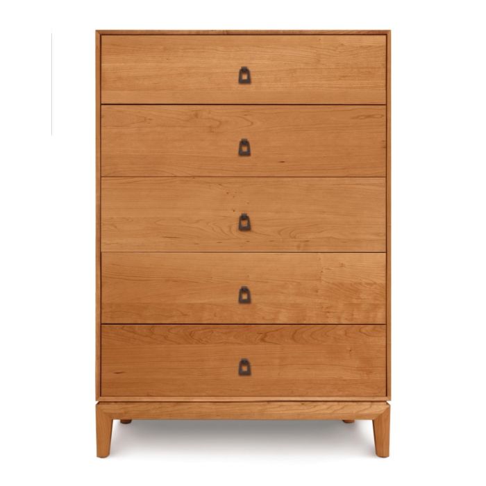 Mansfield 5-Drawer Wide Cherry Dresser