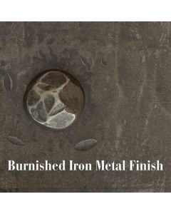 Burnished Iron metal finish for American-made furniture at The Stated Home