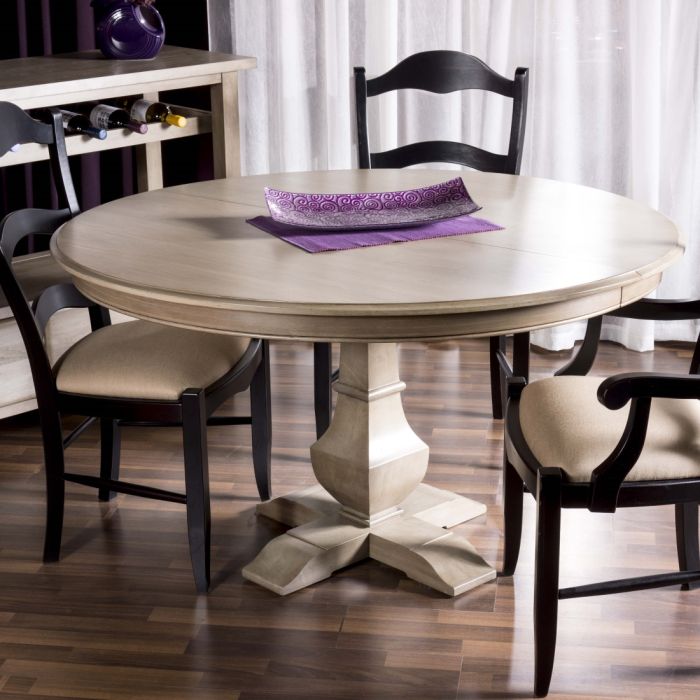 54 inch round dining table with extension cheap
