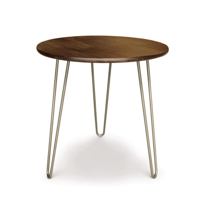 Essentials Round Side Table, Hairpin or Wood Legs