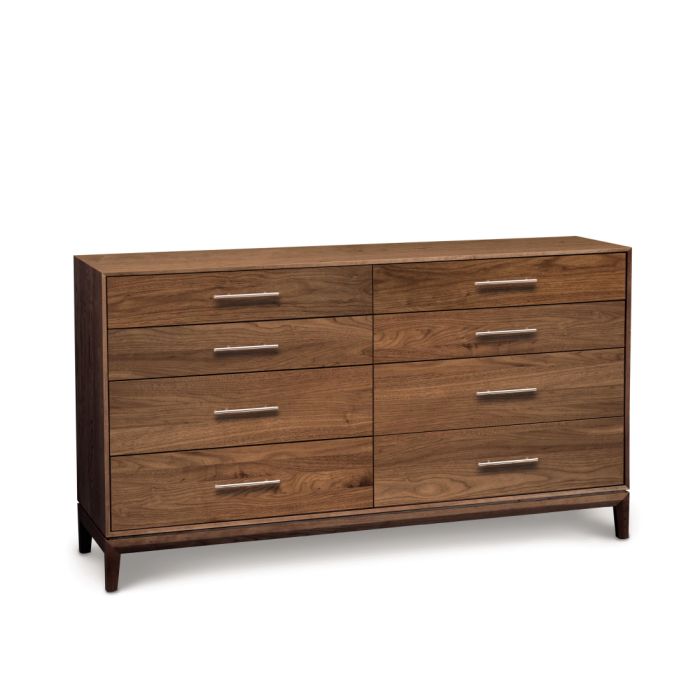 Mansfield 8-Drawer Long Walnut Dresser