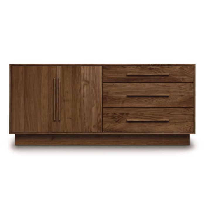 Moduluxe 3-Drawer Credenza, Left or Right Doors