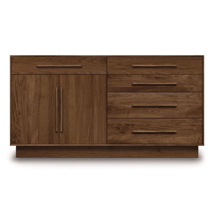Moduluxe 5-Drawer Credenza, Left or Right Doors