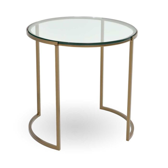 Tabor Round Glass Side Table