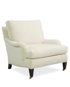 Savannah Chair with Casters and Tack Nailhead Trim, available at The Stated Home