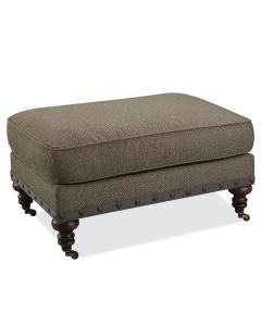 Providence Ottoman with Optional Casters and Custom Detail, available at The Stated Home