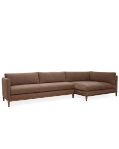 Palm Springs Double Width Chaise Sectional Sofa in Custom Fabric, available at The Stated Home