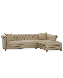 Cambridge Chaise Sectional Sofa with Optional Nailhead Detail, available at The Stated Home