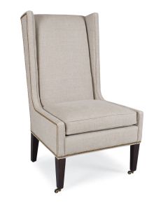 New Orleans Hostess Dining Chair with Optional Nailhead and Casters, available at The Stated Home