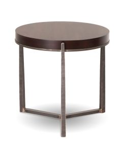 American-made Clemmons Round Wood Top Side Table, available at The Stated Home