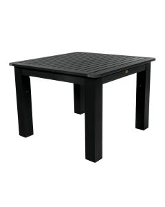American-made Arnold Outdoor square dining table in Black (dining height), available at The Stated Home