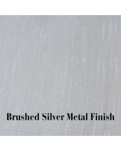 Brushed Silver metal finish for American-made furniture at The Stated Home
