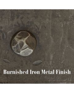 Burnished Iron metal finish for American-made furniture at The Stated Home