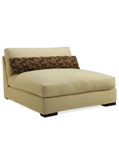 Menlo Park Chaise - Slipcovered with Custom Contrast Pillow, available at The Stated Home
