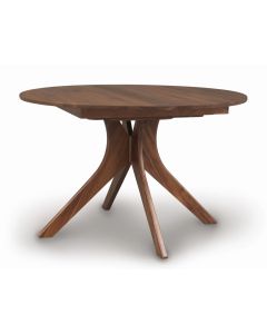 American-made Audrey Round Extension Trestle Table, available at The Stated Home