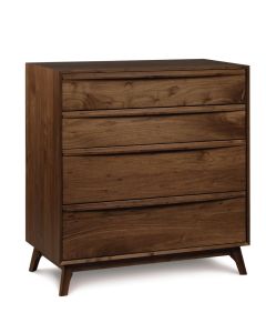 American-made Catalina Four Drawer Walnut Dresser, available at The Stated Home
