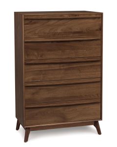 American-made Catalina Five Drawer Wide Walnut Dresser, available at The Stated Home