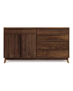 American-made Catalina Five Drawer Credenza, Left or Right Doors, available at The Stated Home