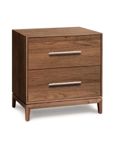 American furniture Copeland Mansfield 2-Drawer Walnut Nightstand