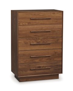 American-made Moduluxe 5-Drawer Wide Dresser in walnut, available at The Stated Home