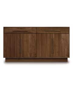 American-made Moduluxe 2-Drawer 4-Door Credenza in walnut, available at The Stated Home