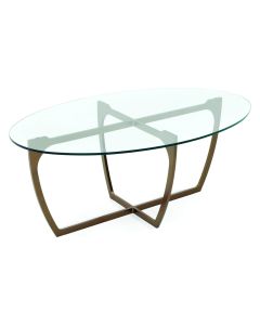 American-made Faison Oval Cocktail Table, available at The Stated Home