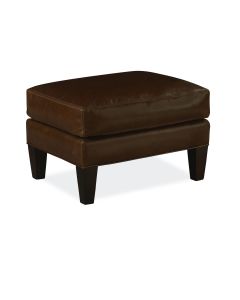 Chicago Ottoman in Leather, available at The Stated Home