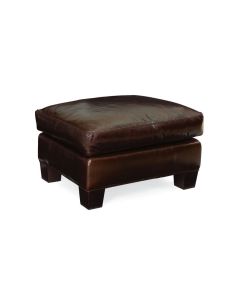 Annapolis Ottoman in Leather, available at The Stated Home