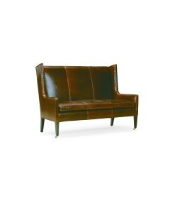 New Orleans Loveseat in Leather with Optional Nailhead Trim, available at The Stated Home