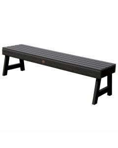 American-made Wilkes dining bench in Black, available at The Stated Home